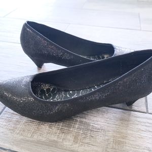 Union Bay Black Sparkly Heels